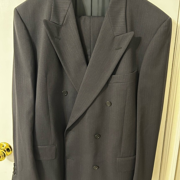 VALENTINO Classic Gray Double-Breasted Men's Blazer